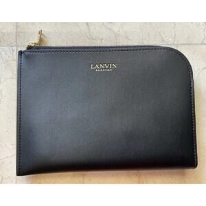 Turkish Airlines Lanvin Business Class Amenity Pouch Brown And Black